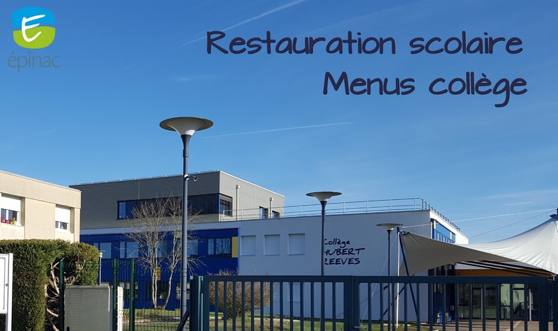 Le Collège Hubert REEVES_menus